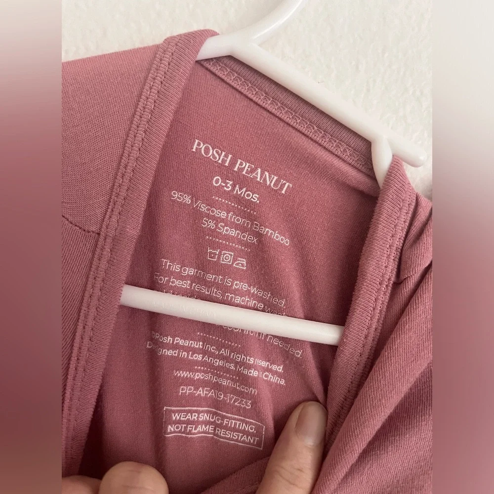 Posh Peanut Mauve Ruffle Footed One-Piece Pajamas